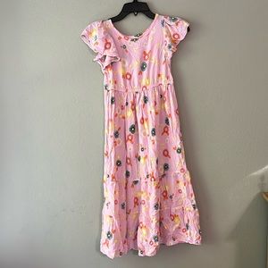 Cat & Jack pink floral maxi dress size M (7/8)